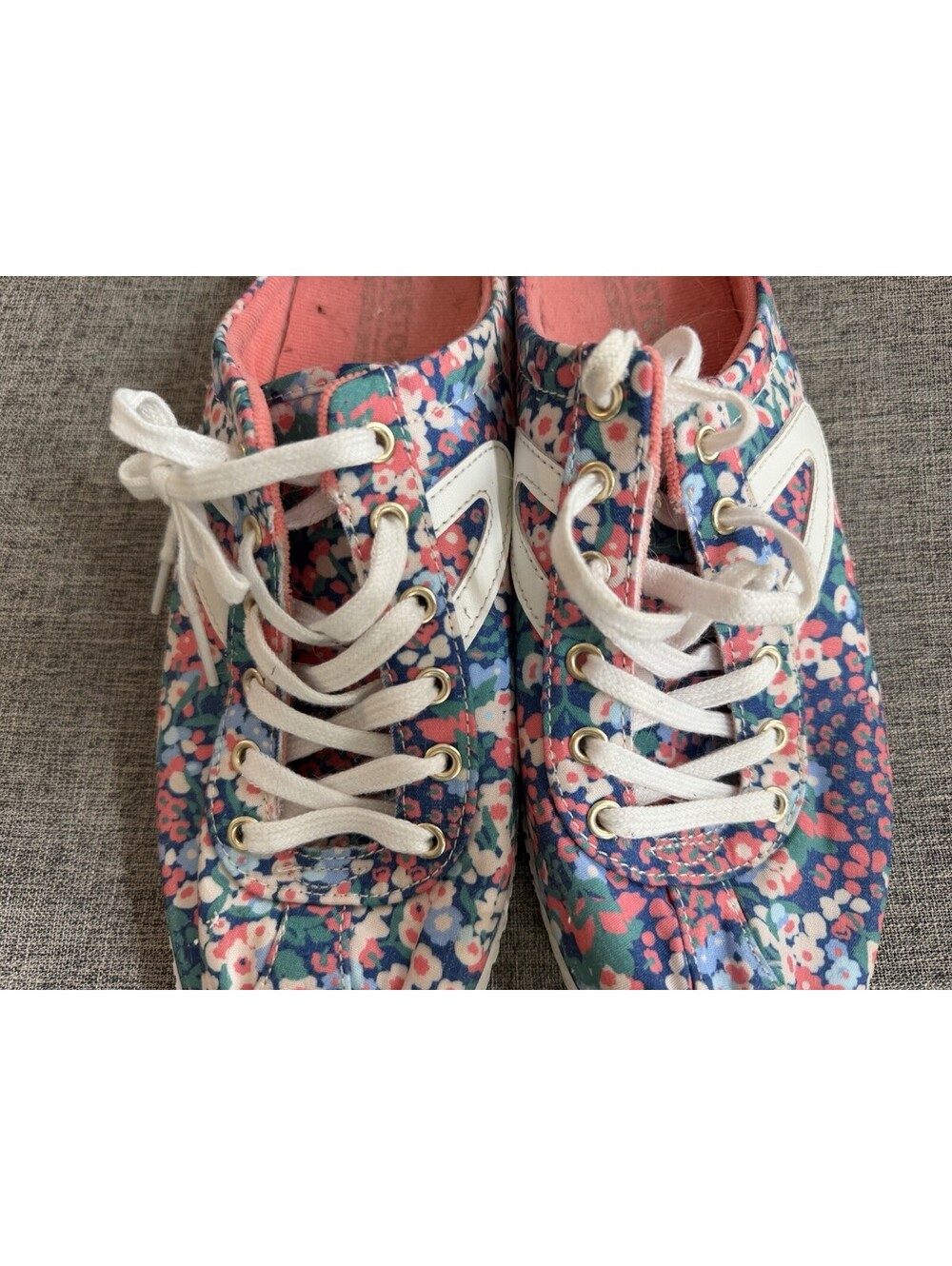 Tretorn Easy Nylite Floral Sneaker Mules Canvas Slip On Shoes Size 10 - Picture 10 of 11